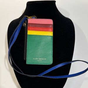 Kurt Geiger lanyard leather with 4 credits card slots